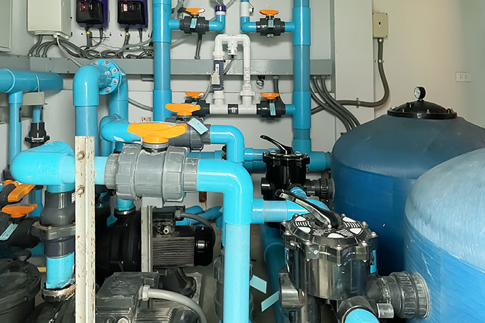 repair pool related equipment - pump room